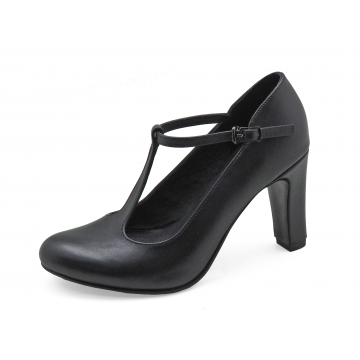 Women Courts High Heel SM-89 Black Nappa